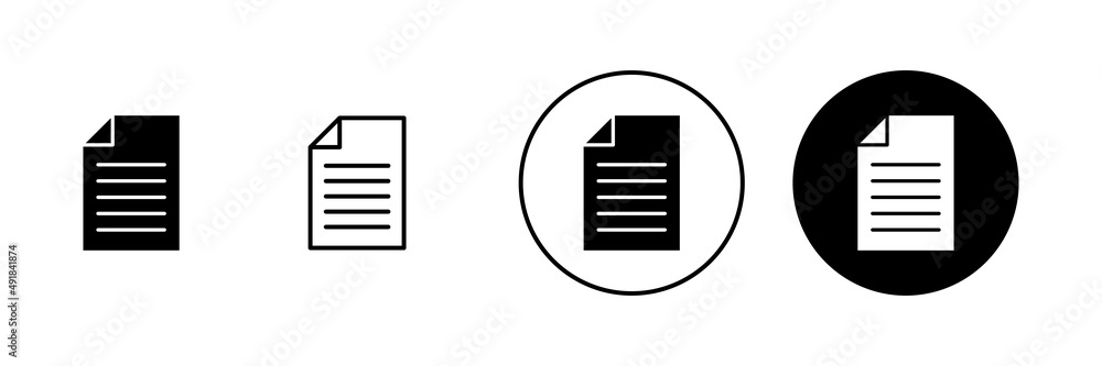 Document icons set. Paper sign and symbol. File Icon Document icons set. Paper sign and symbol. File Icon