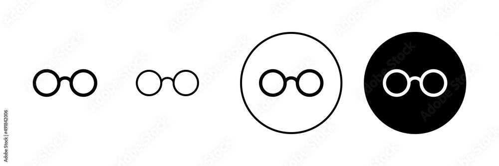Glasses icons set. Glasses sign and symbol Glasses icons set. Glasses sign and symbol