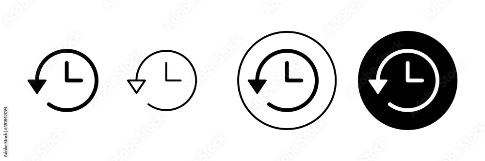 History icons set. recent event history sign and symbol History icons set. recent event history sign and symbol