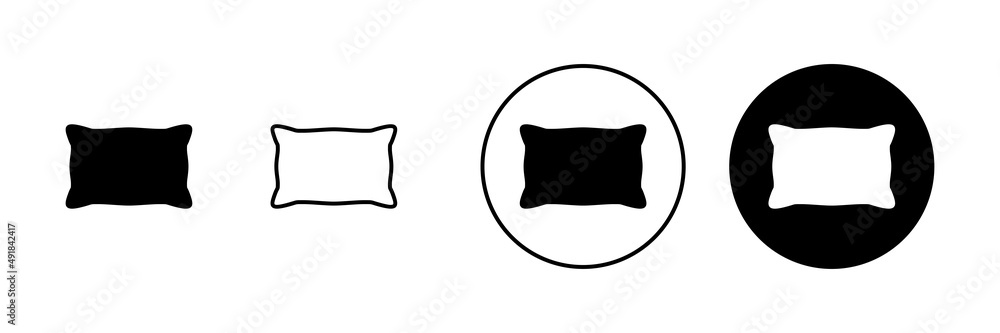 Pillow icons set. Pillow sign and symbol. Comfortable fluffy pillow Pillow icons set. Pillow sign and symbol. Comfortable fluffy pillow