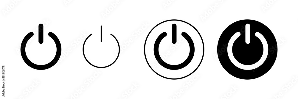 Power icons set. Power Switch sign and symbol. Electric power Power icons set. Power Switch sign and symbol. Electric power