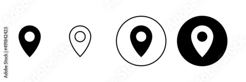 Pin icons set. Location sign and symbol. destination icon. map pin