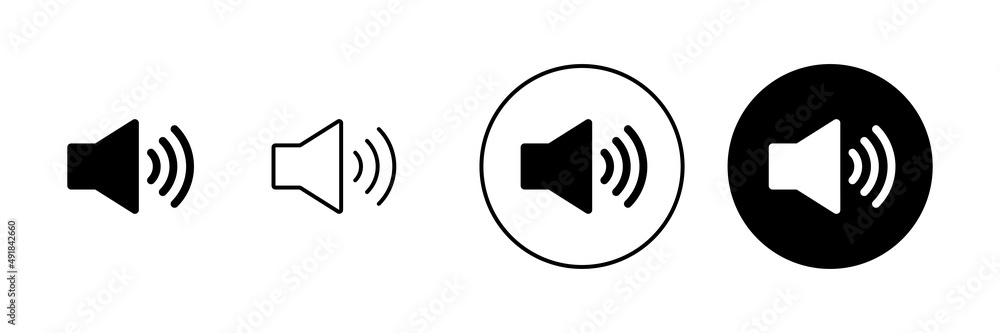 Speaker icons set. volume sign and symbol. loudspeaker icon. sound symbol Speaker icons set. volume sign and symbol. loudspeaker icon. sound symbol