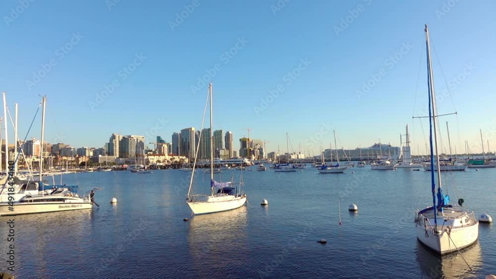 POV on marina and downtown in San Diego in slow motion 120fps POV on marina and downtown in San Diego in slow motion 120fps