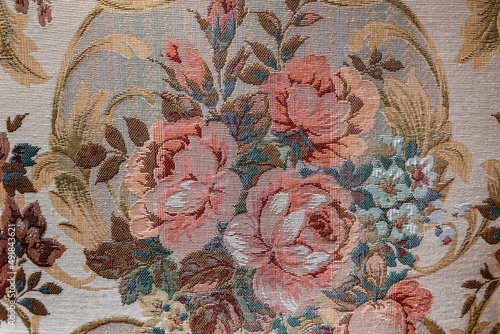 Chair textiles texture with Renaissance pattern