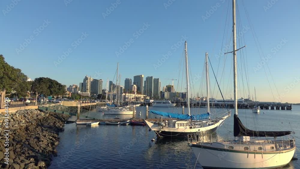 POV on marina and downtown in San Diego in slow motion 120fps POV on marina and downtown in San Diego in slow motion 120fps