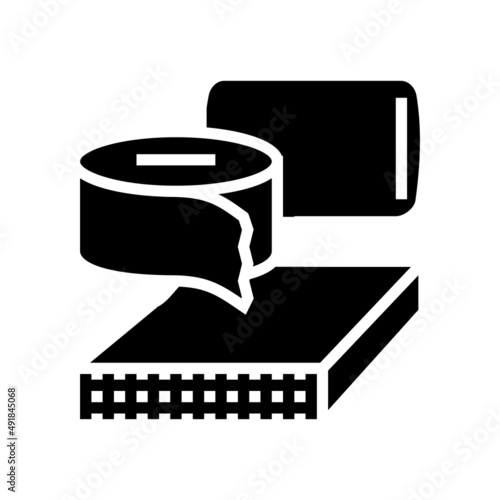 polyurethane thermoset glyph icon vector. polyurethane thermoset sign. isolated contour symbol black illustration