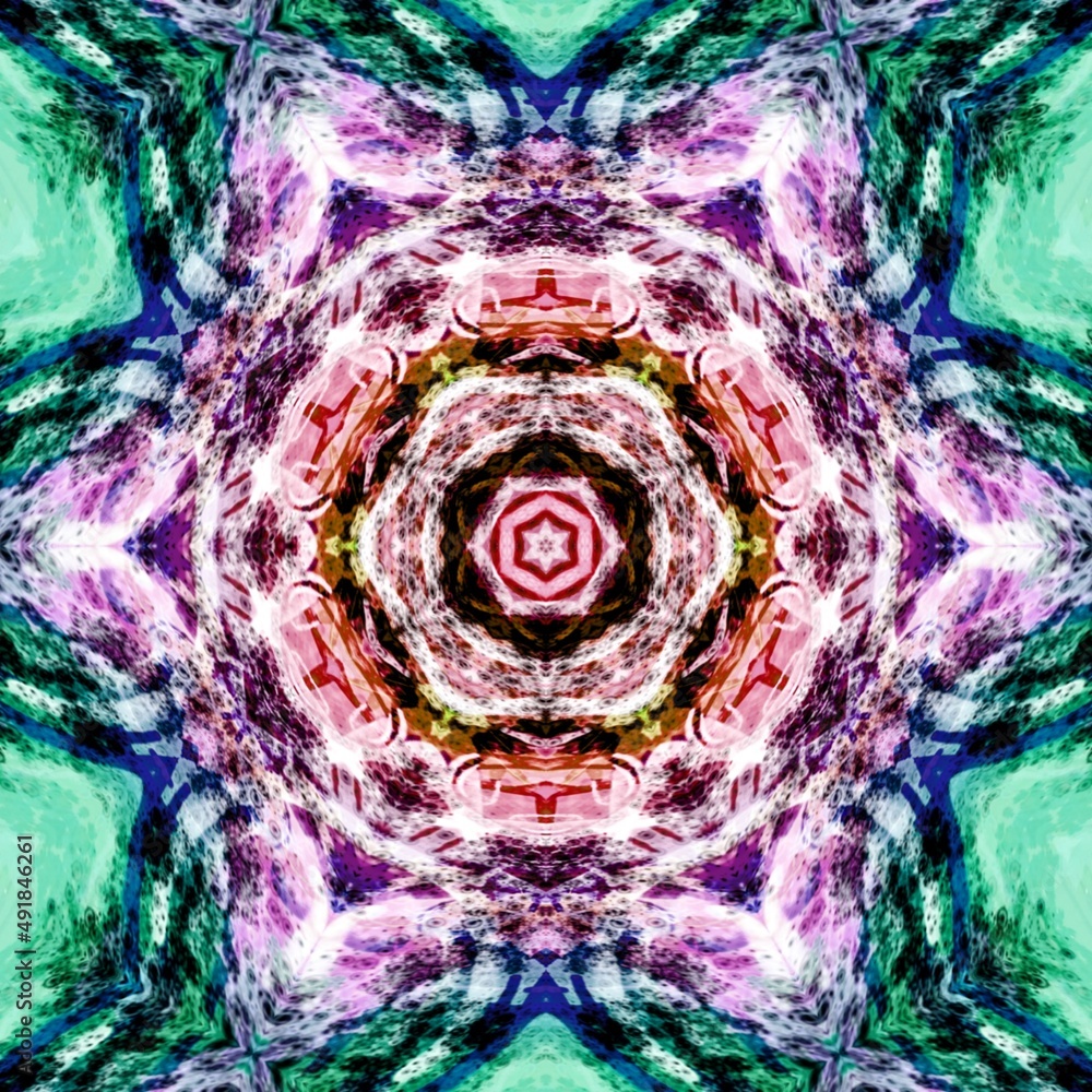 mandala drawing digital symmetrical pattern Stock Illustration Adobe