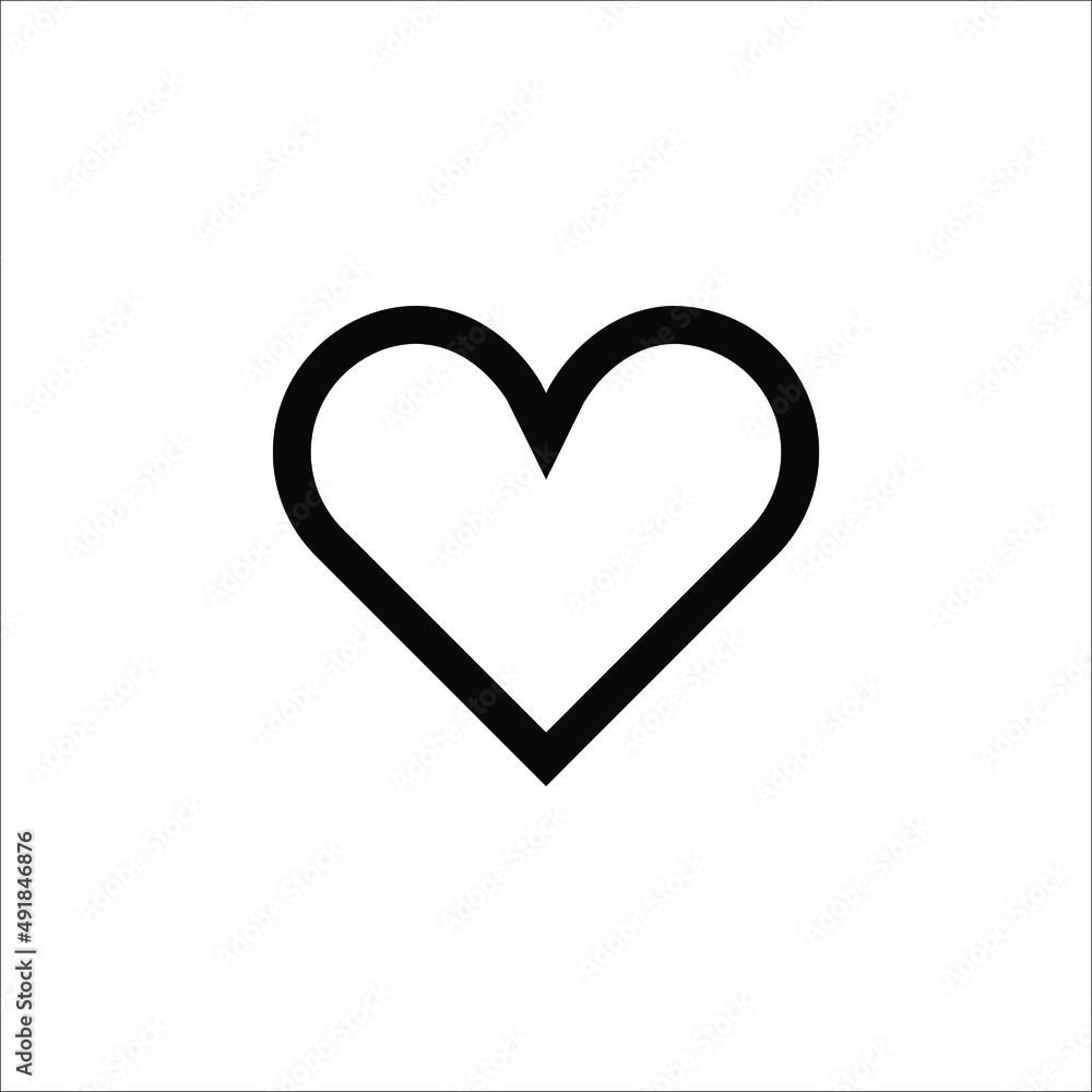 Heart icon, Love symbol, Love icon vector illustration on white background Heart icon, Love symbol, Love icon vector illustration on white background