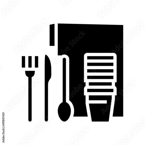 polystyrene thermoplastic glyph icon vector. polystyrene thermoplastic sign. isolated contour symbol black illustration