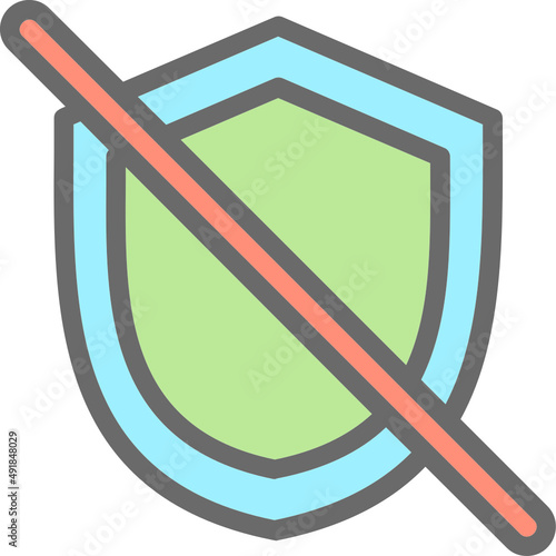 Shield Off Icon