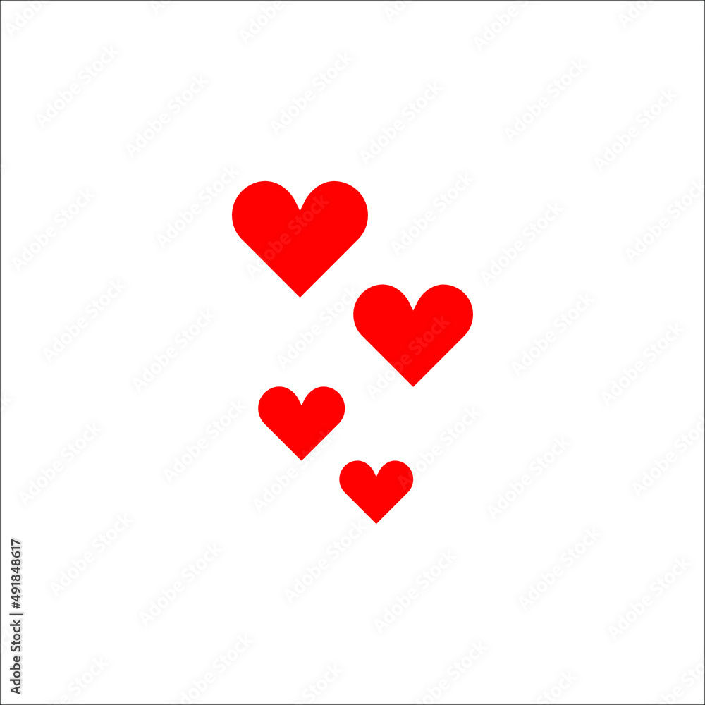 Heart icon, Love symbol, Love icon vector illustration on white background