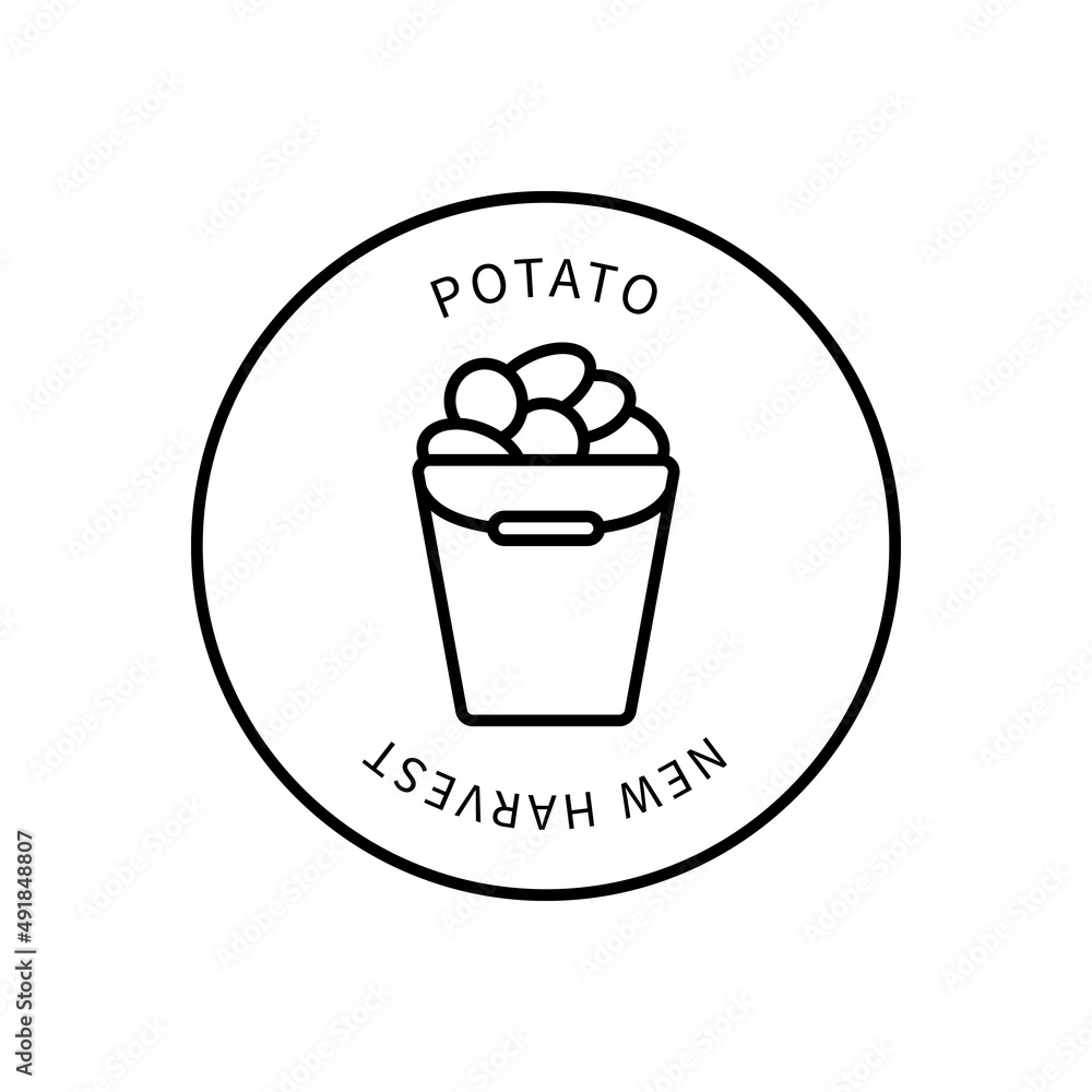 Potato Line Icon In Simple Style. New Harvest. Vector sign in a simple style isolated on a white background. Potato Line Icon In Simple Style. New Harvest. Vector sign in a simple style isolated on a white background.