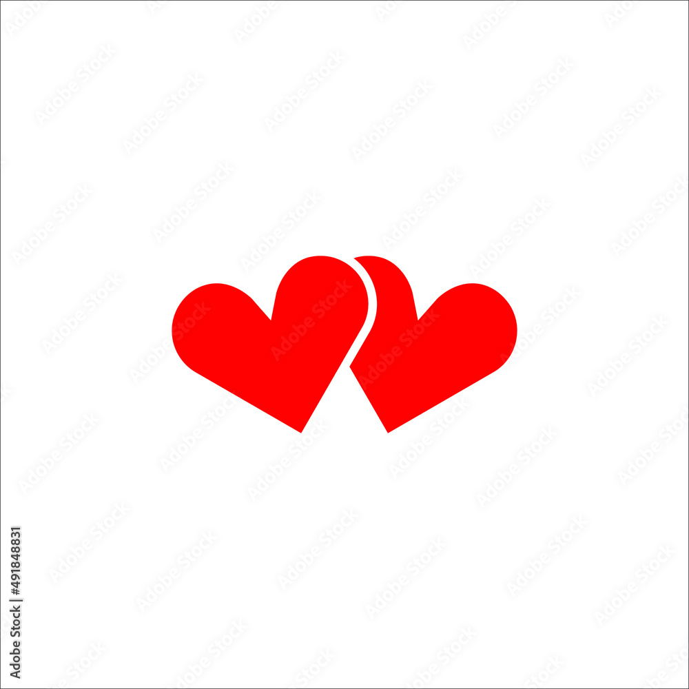 Heart icon, Love symbol, Love icon vector illustration on white background