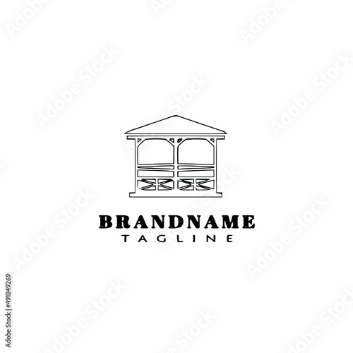 gazebo logo icon design vector creative illustration