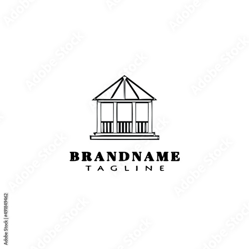 gazebo logo icon design vector creative illustration
