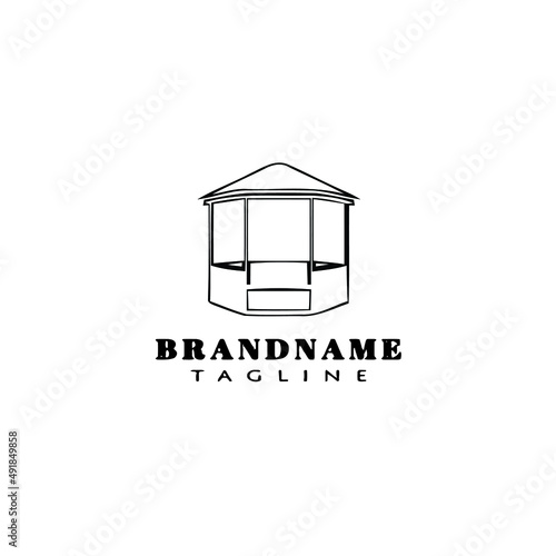 gazebo logo icon design vector creative illustration