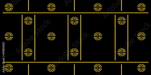 Buryat Mongolian traditional ornament vector illustration