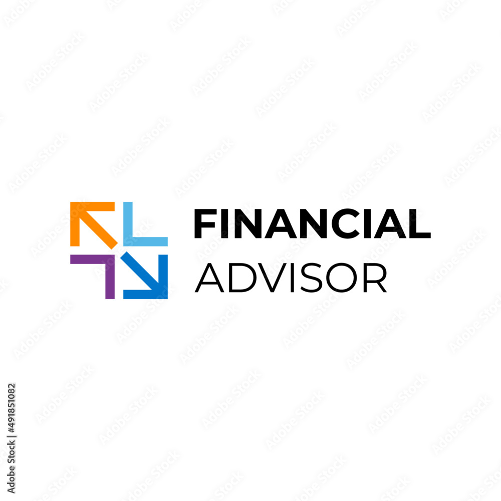 modern business Logo Design with arrow for accounting, financial advisor, and investment. vector art illustration. modern business Logo Design with arrow for accounting, financial advisor, and investment. vector art illustration.
