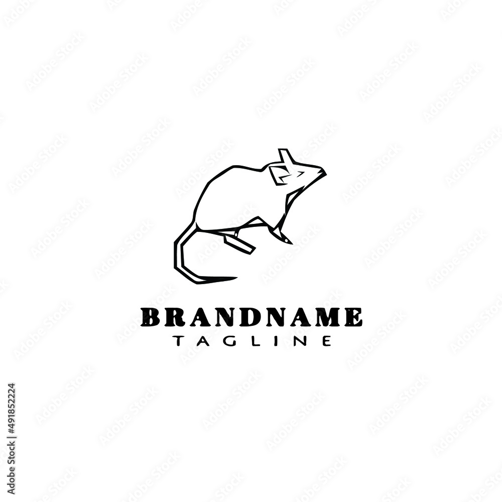 gerbil logo cartoon icon design template black isolated vector illustration gerbil logo cartoon icon design template black isolated vector illustration