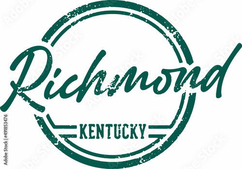 Canvas Print Richmond Kentucky USA City Stamp