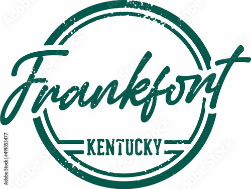 Frankfort Kentucky USA City Stamp