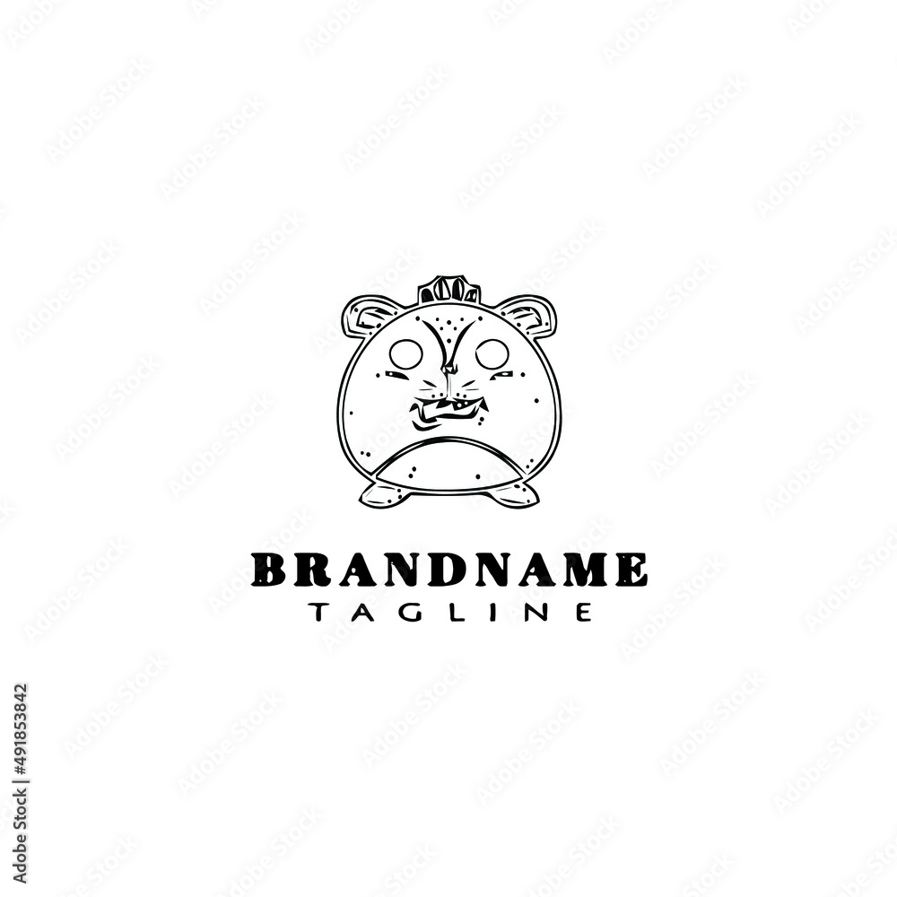 gerbil logo cartoon icon design template black isolated vector illustration gerbil logo cartoon icon design template black isolated vector illustration