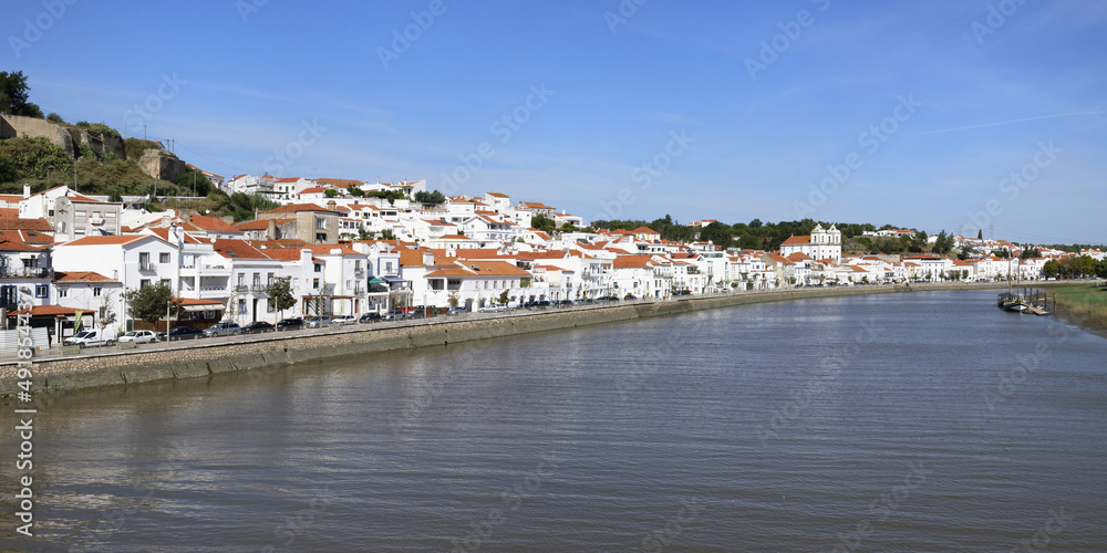 Riverbank of Alcacer do Sal and Sado River, Lisbon coast, Portugal