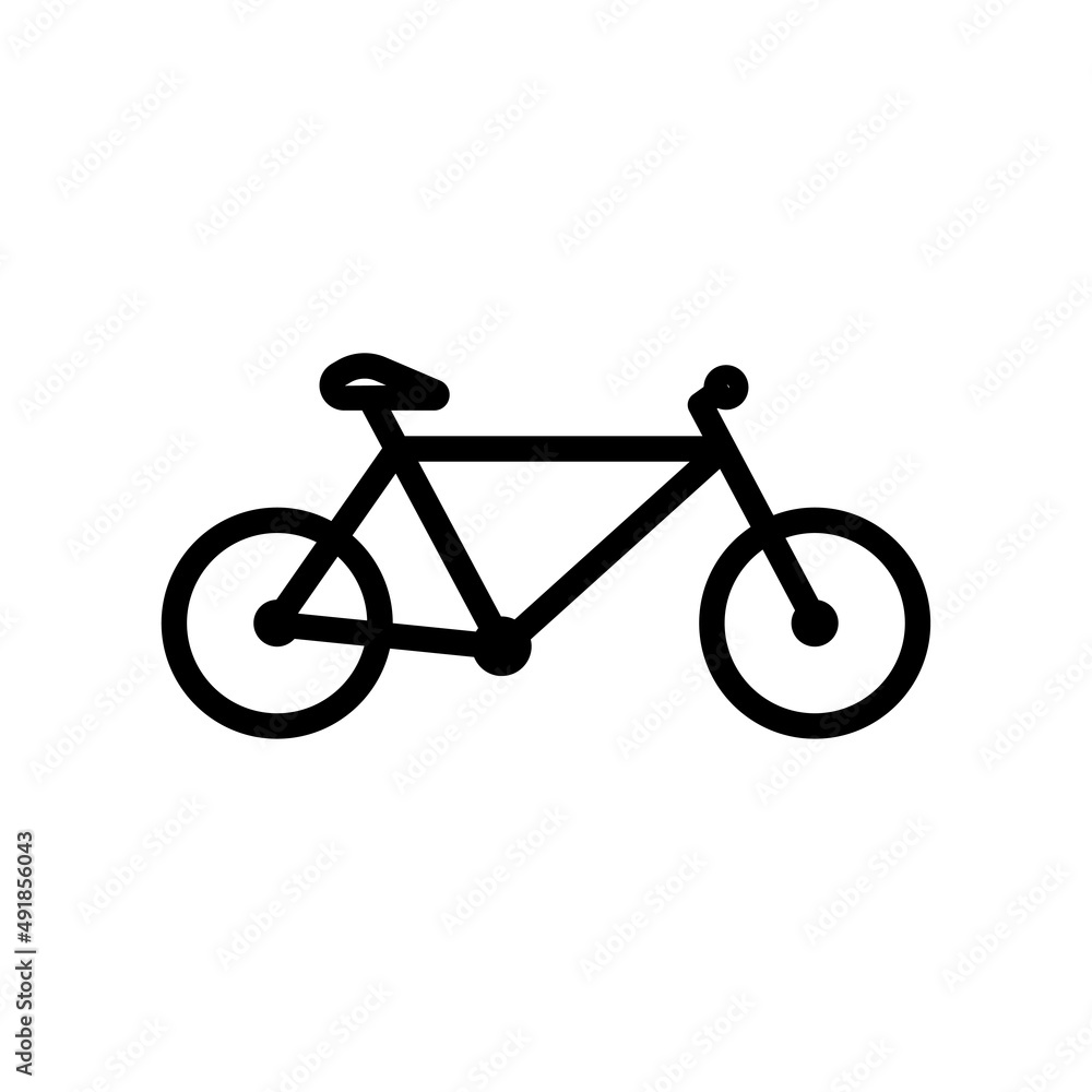 Obraz premium Bicycle icon. glyph style. silhouette. suitable for transportation icon. simple design editable. Design template vector