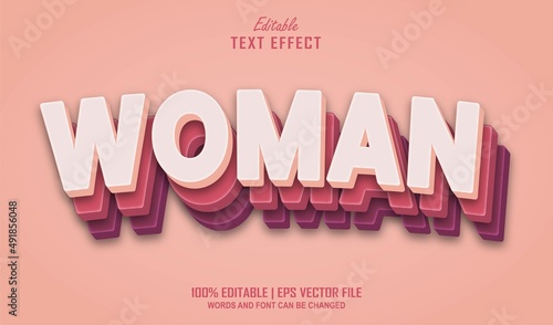 Woman Editable Text Effect Style