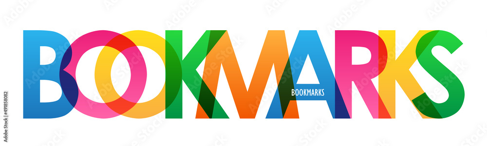 Obraz premium BOOKMARKS colorful vector typography banner