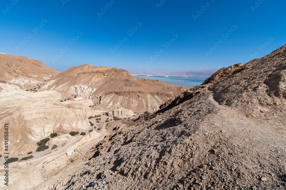 Desert overlooking the Dead Sea in Israel