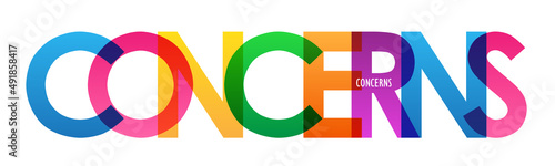 CONCERNS colorful vector typography banner