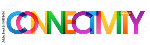 CONNECTIVITY colorful vector typography banner