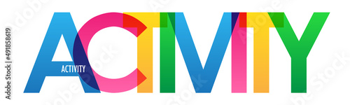 ACTIVITY colorful vector typography banner