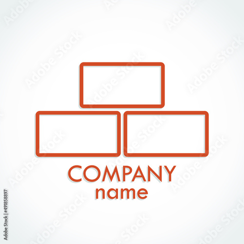 simple bricklayer orange logo 