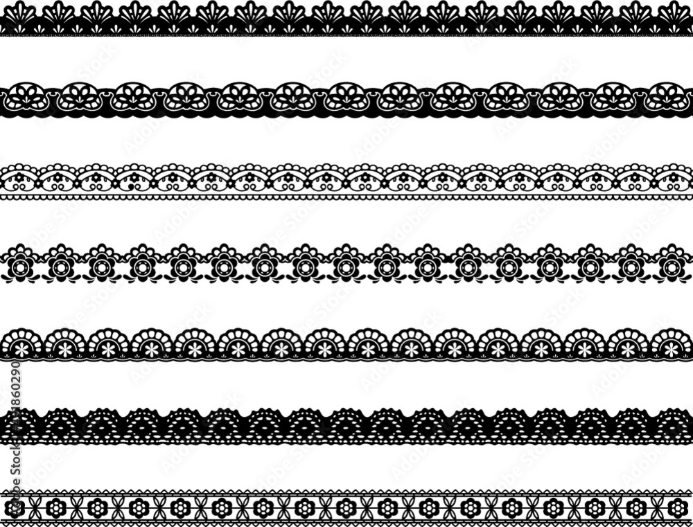 Elegant French lace borders Elegant French lace borders