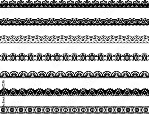 Elegant French lace borders