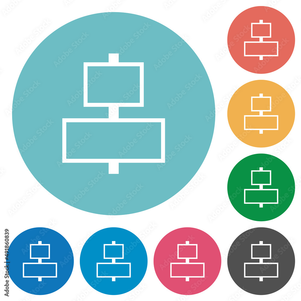 Align to center outline flat round icons Align to center outline flat round icons