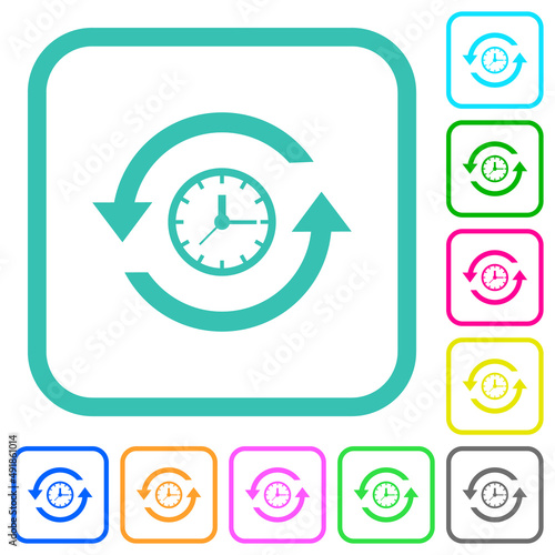History vivid colored flat icons