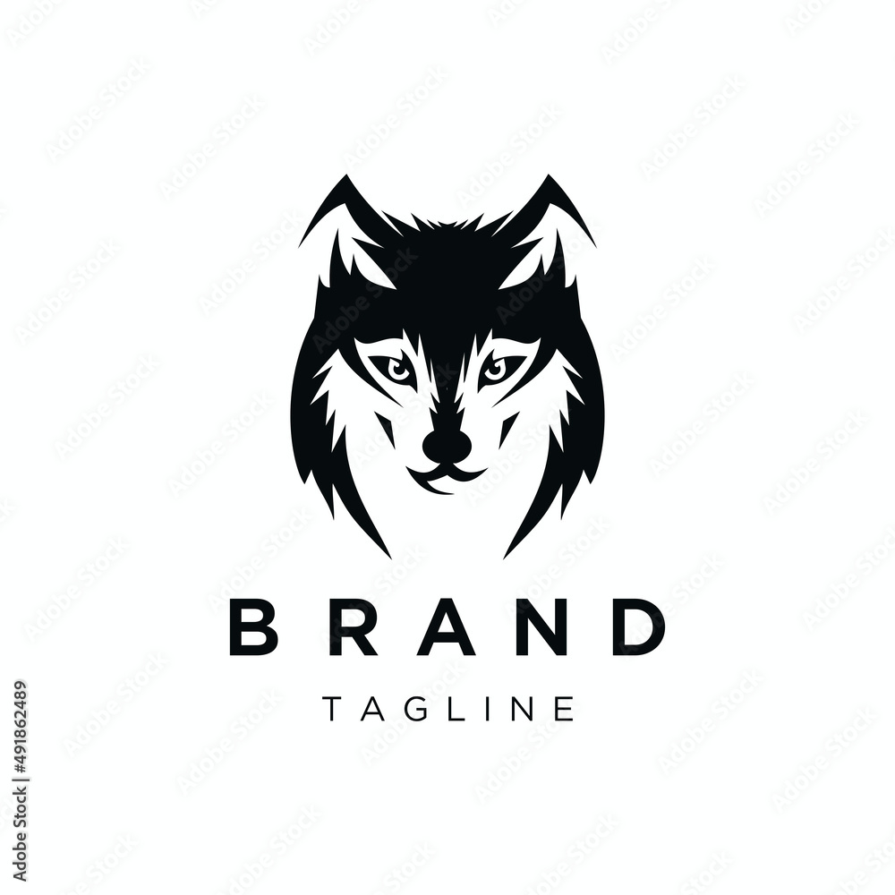Wolf Face Logo Designs Template Wolf Face Logo Designs Template
