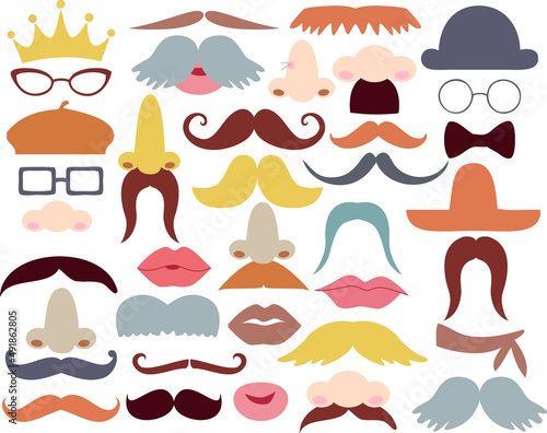 Photo Props, Retro Mustache, Movember