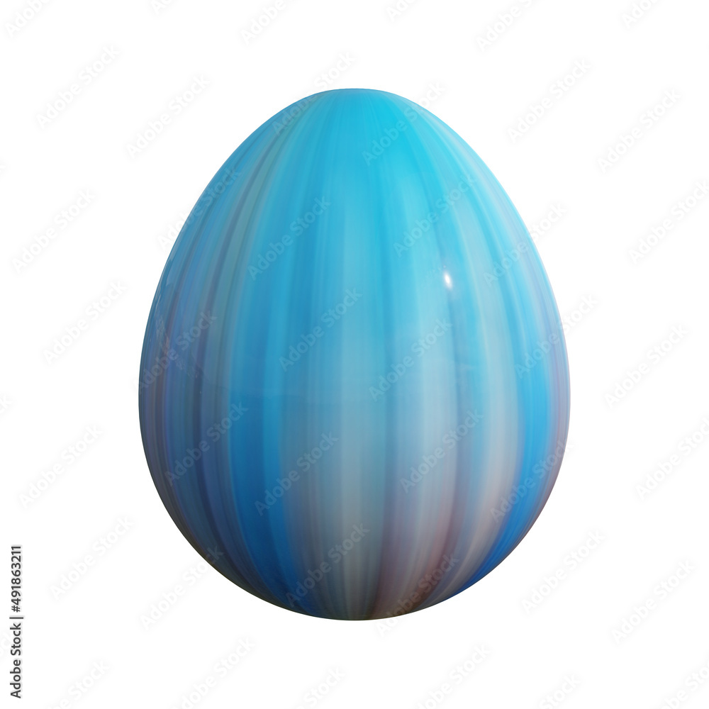 3D rendering Easter egg isolated on white background 3D rendering Easter egg isolated on white background