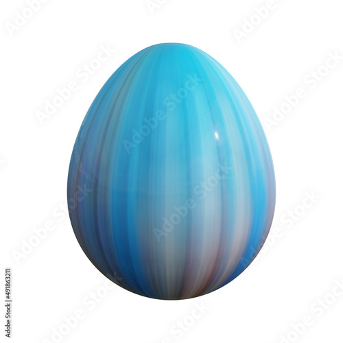 3D rendering Easter egg isolated on white background