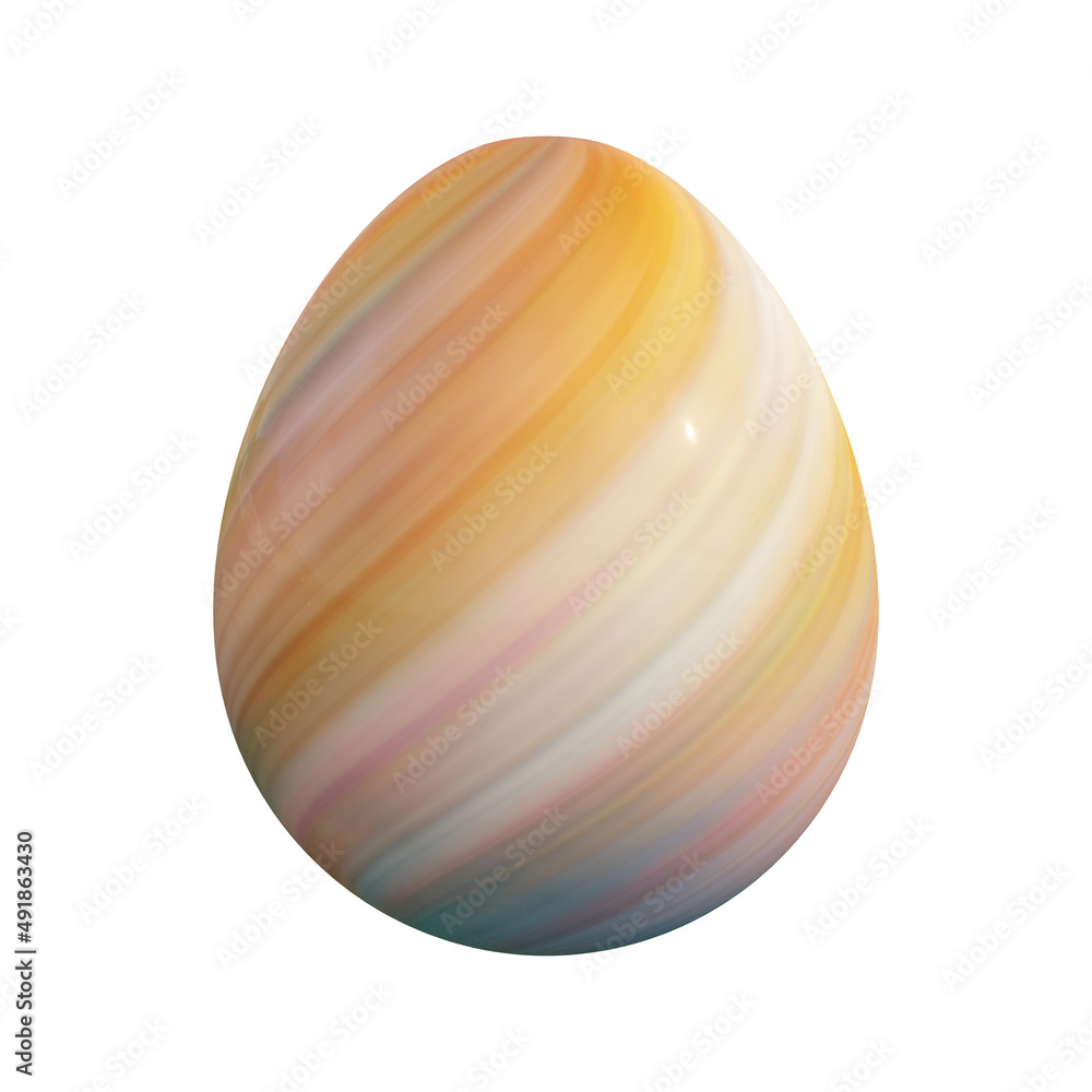 3D rendering Easter egg isolated on white background 3D rendering Easter egg isolated on white background