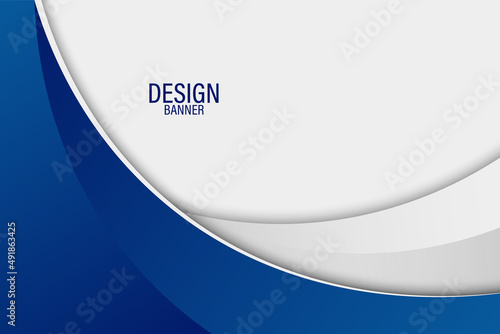 Fotografie, Obraz Business banner background with curve shape.