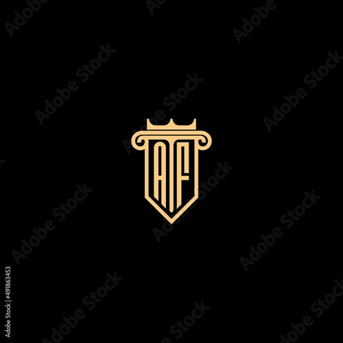 AF line concept law logo and shield