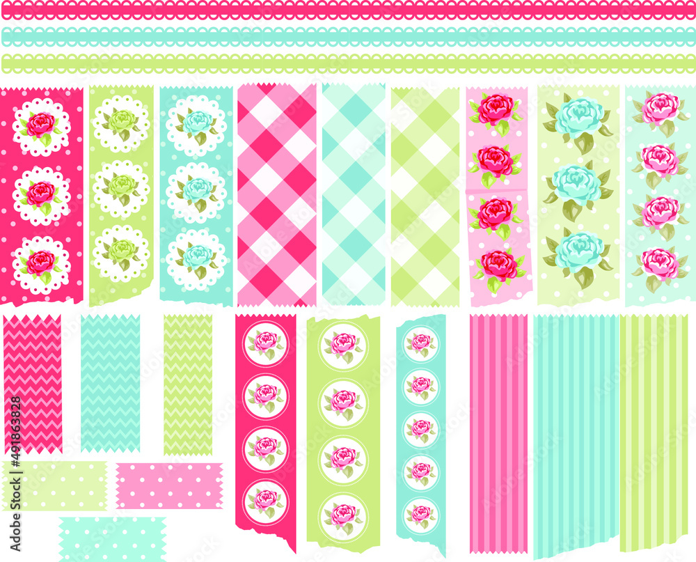 Floral Scrapbook Washi tape, mother's day