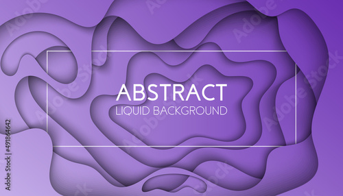 Vector background with deep very peri color paper cut shapes. 3D abstract paper art style, design layout for business presentations, flyers, posters, prints, decoration, cards, brochure cover.