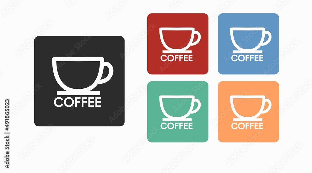 Coffee Icon Set. Vector isolated editable set of coffee icons Coffee Icon Set. Vector isolated editable set of coffee icons